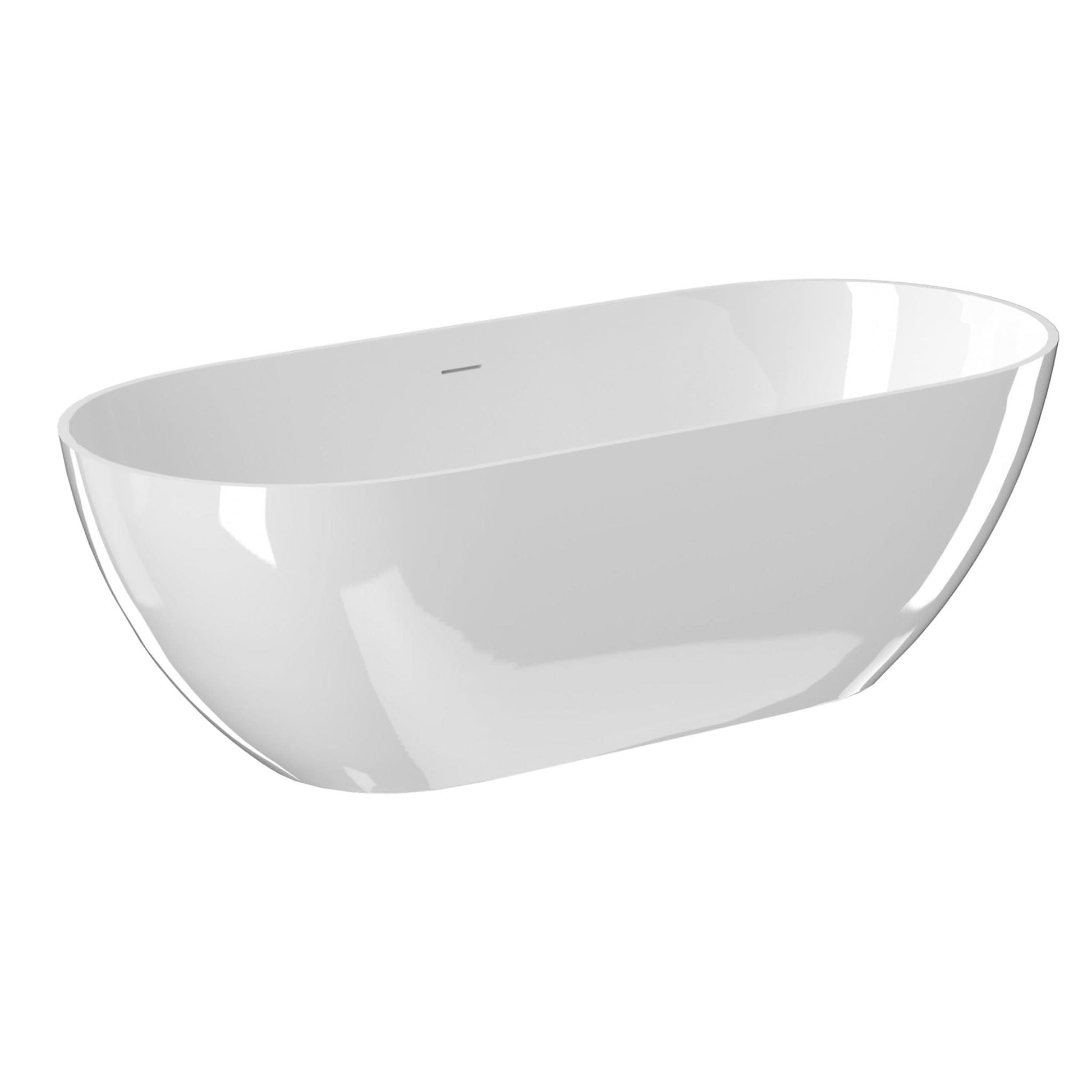 Luxurious Handcrafted Solid Surface Freestanding Bathtub color: white