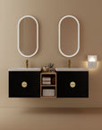 Bathroom Vanity With Sink Color:Black chest nut | Open Type:up & down