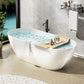 Luxurious Handcrafted Solid Surface Freestanding Bathtub color: white