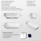 Luxurious Handcrafted Solid Surface Freestanding Bathtub color: Gloss white