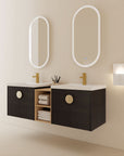 Bathroom Vanity With Sink Color:Black chest nut | Open Type:left & right