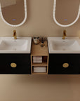 Bathroom Vanity With Sink Color:Black chest nut | Open Type:up & down