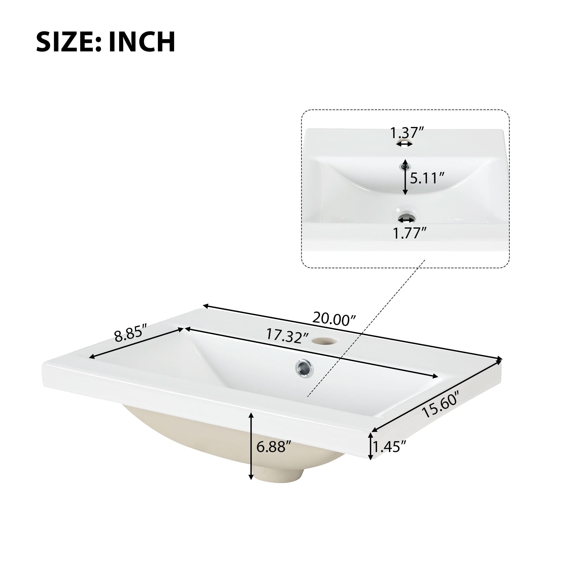 bathroom vanity cabinet with sink two-tier color: white