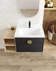 40 inch bathroom vanity for powder room top view highlighting integrated sink and compact storage design | Ace Decor
