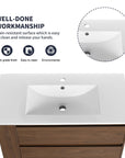 36" integrated ceramic sink countertop for 36 inch wall mounted bathroom vanity | Ace Decor