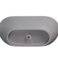 Luxurious Freestanding Bathtub with Spacious Design and Durable Matte Finish color:Matte Gray