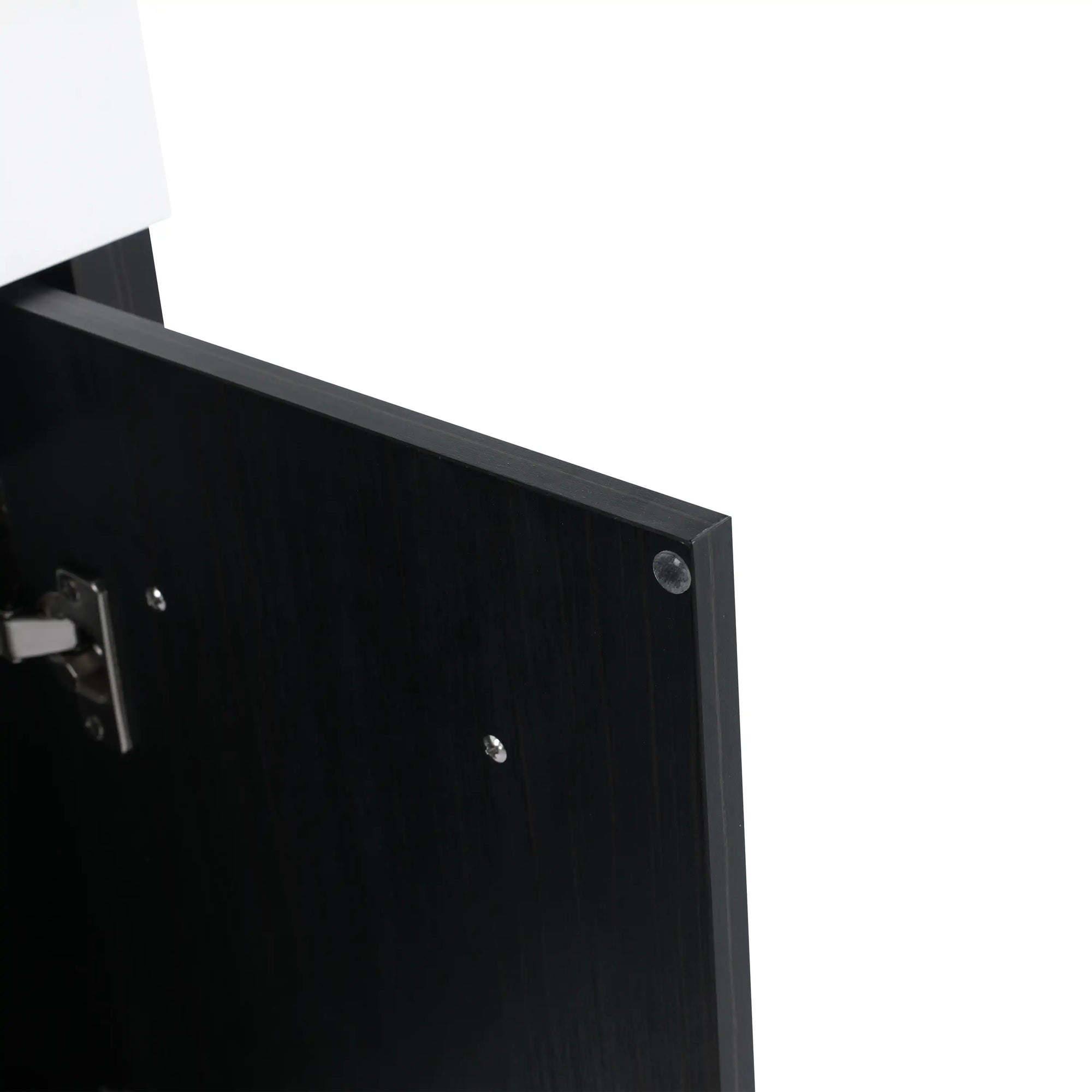 24" small wall mounted vanity cabinet panel edge and finish detail | Ace Decor