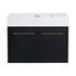 30" wall mounted vanity bathroom front view with double-door design and clean lines | Ace Decor