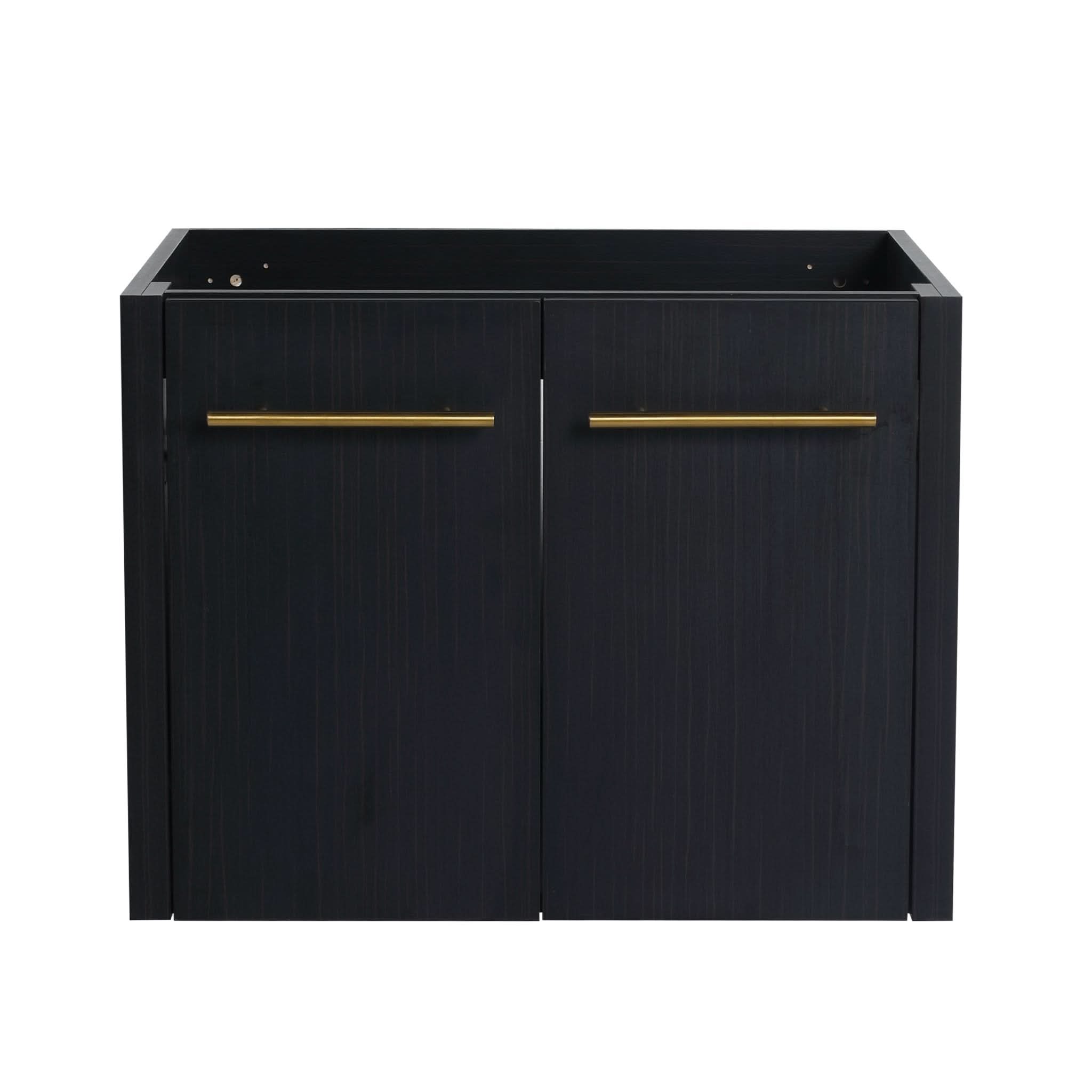 Black Chestnut Wall-Mounted Vanity Base – Sizes 24