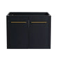 Wall-Mounted Bathroom Vanity in Black Chestnut size: 24 X 18