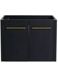 Wall-Mounted Bathroom Vanity in Black Chestnut size: 24 X 18