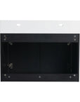 30" wall mounted vanity bathroom rear view showing installation structure and plumbing space | Ace Decor