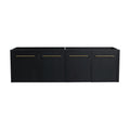 60" vanity without sink front view showing sleek four-door storage and minimalist design | Ace Decor