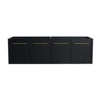 60" vanity without sink front view showing sleek four-door storage and minimalist design | Ace Decor