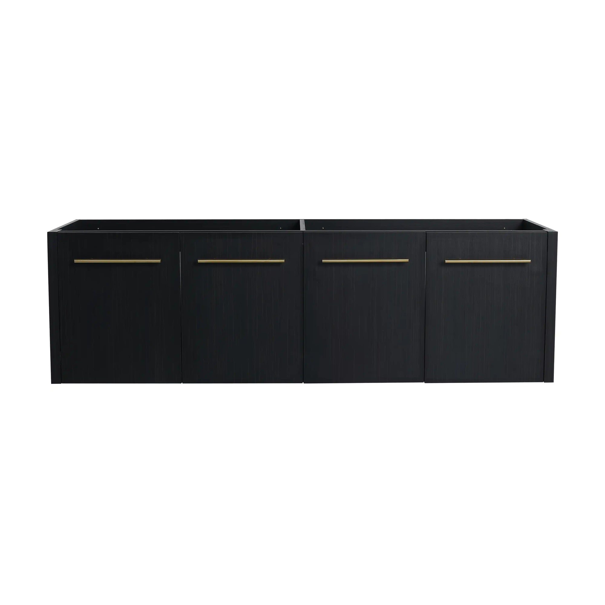 60" vanity without sink front view showing sleek four-door storage and minimalist design | Ace Decor
