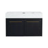 Wall-Mounted Bathroom Vanity with Thick Resin Sink size: 35 X 18