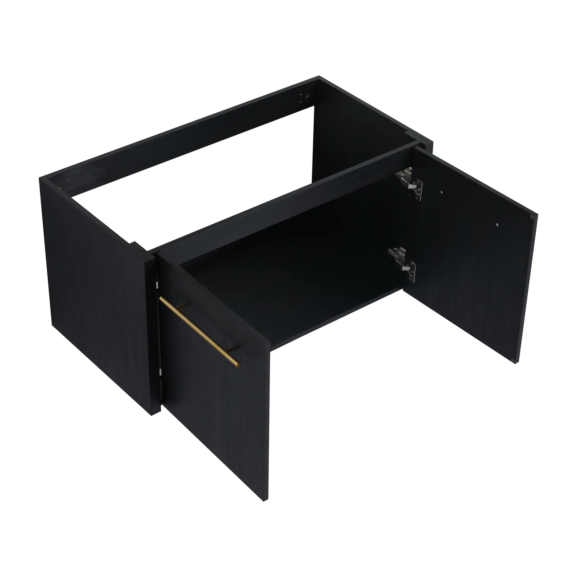 36" bathroom vanity top without sink cabinet with open door showing interior storage | Ace Decor