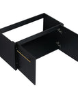 36" bathroom vanity top without sink cabinet with open door showing interior storage | Ace Decor