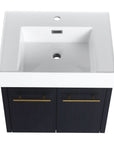 Wall-Mounted Bathroom Vanity with Thick Resin Sink size: 24 X 18