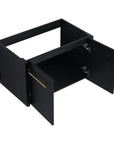 30" vessel vanity without sink open cabinet storage with soft-close doors | Ace Decor