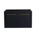 30" vessel vanity without sink front view black chestnut wall-mounted cabinet | Ace Decor