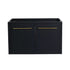 30" vessel vanity without sink front view black chestnut wall-mounted cabinet | Ace Decor