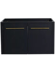 Wall-Mounted Bathroom Vanity in Black Chestnut size: 30 X 18