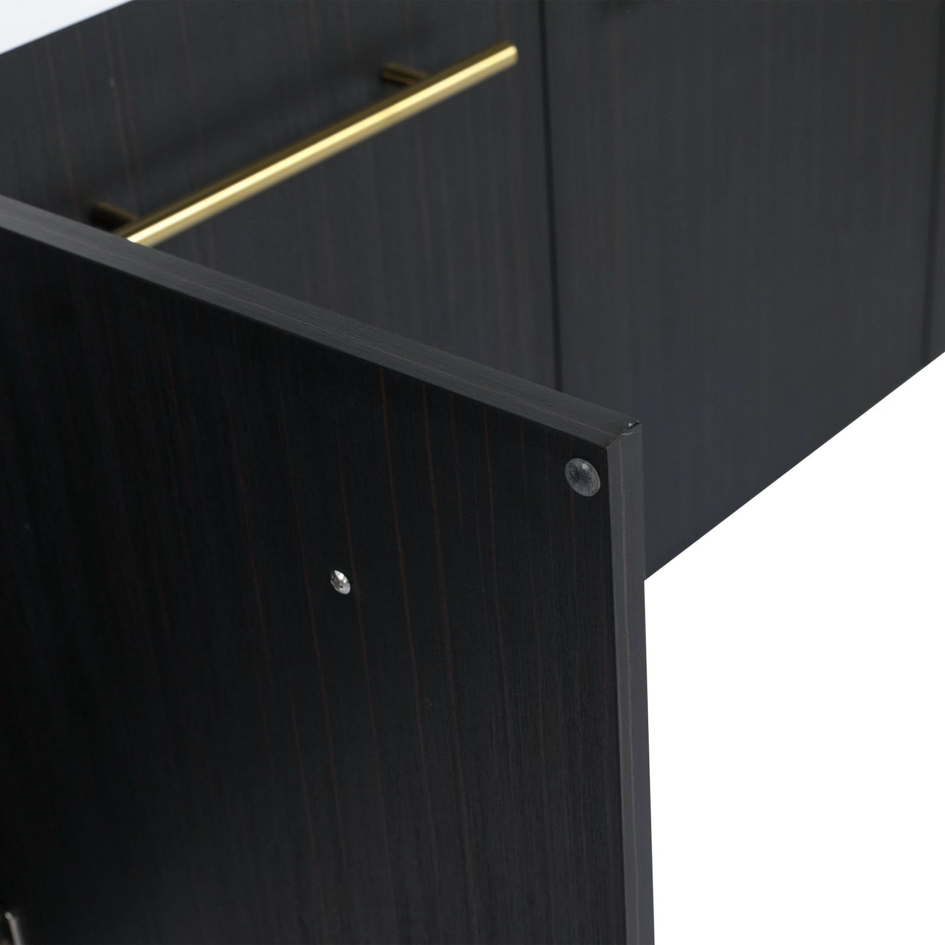 Wall-Mounted Bathroom Vanity in Black Chestnut size: 59 X 18