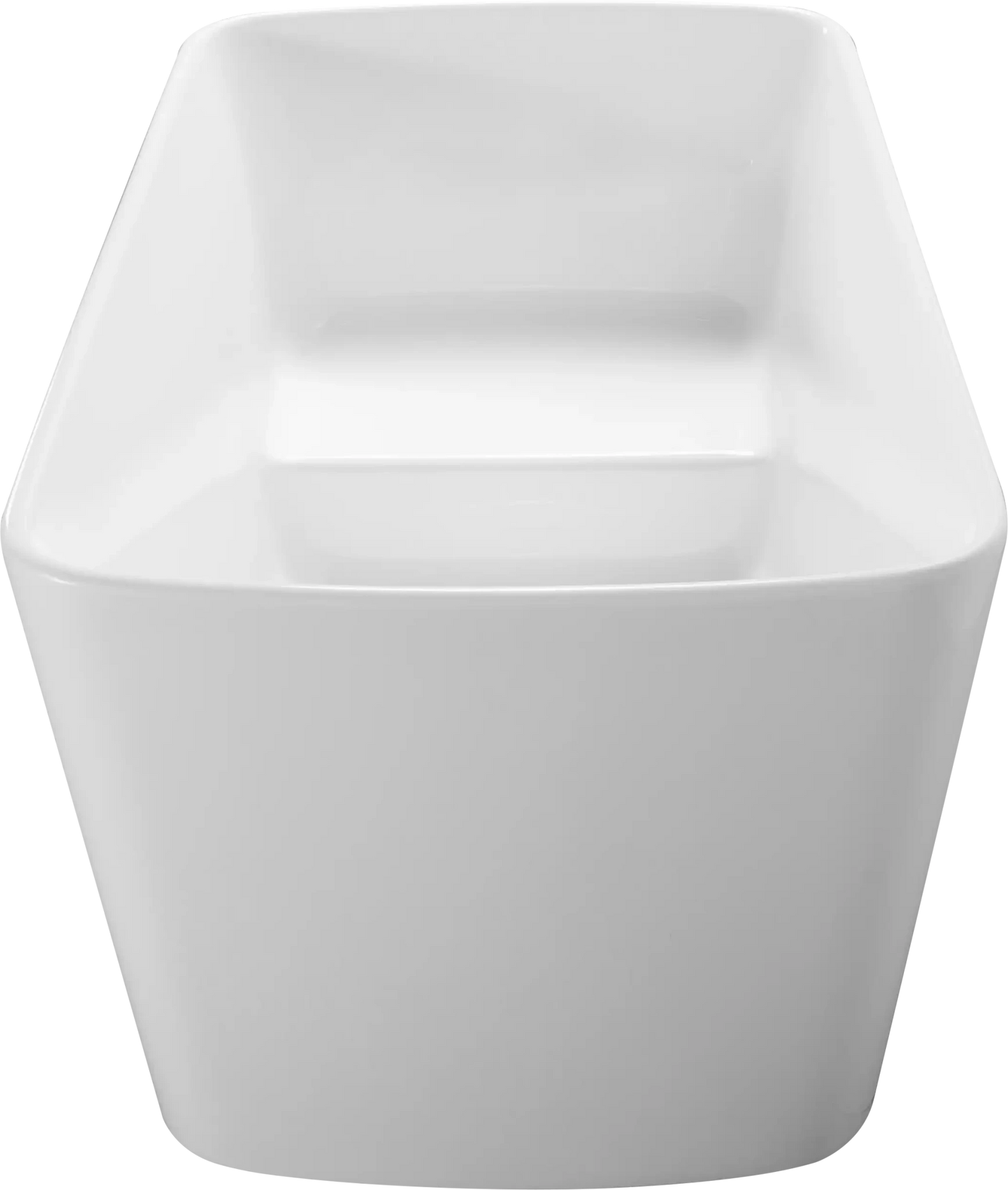 Stylish White Acrylic Freestanding Soaking Tub with Chrome Overflow and Drain color: White