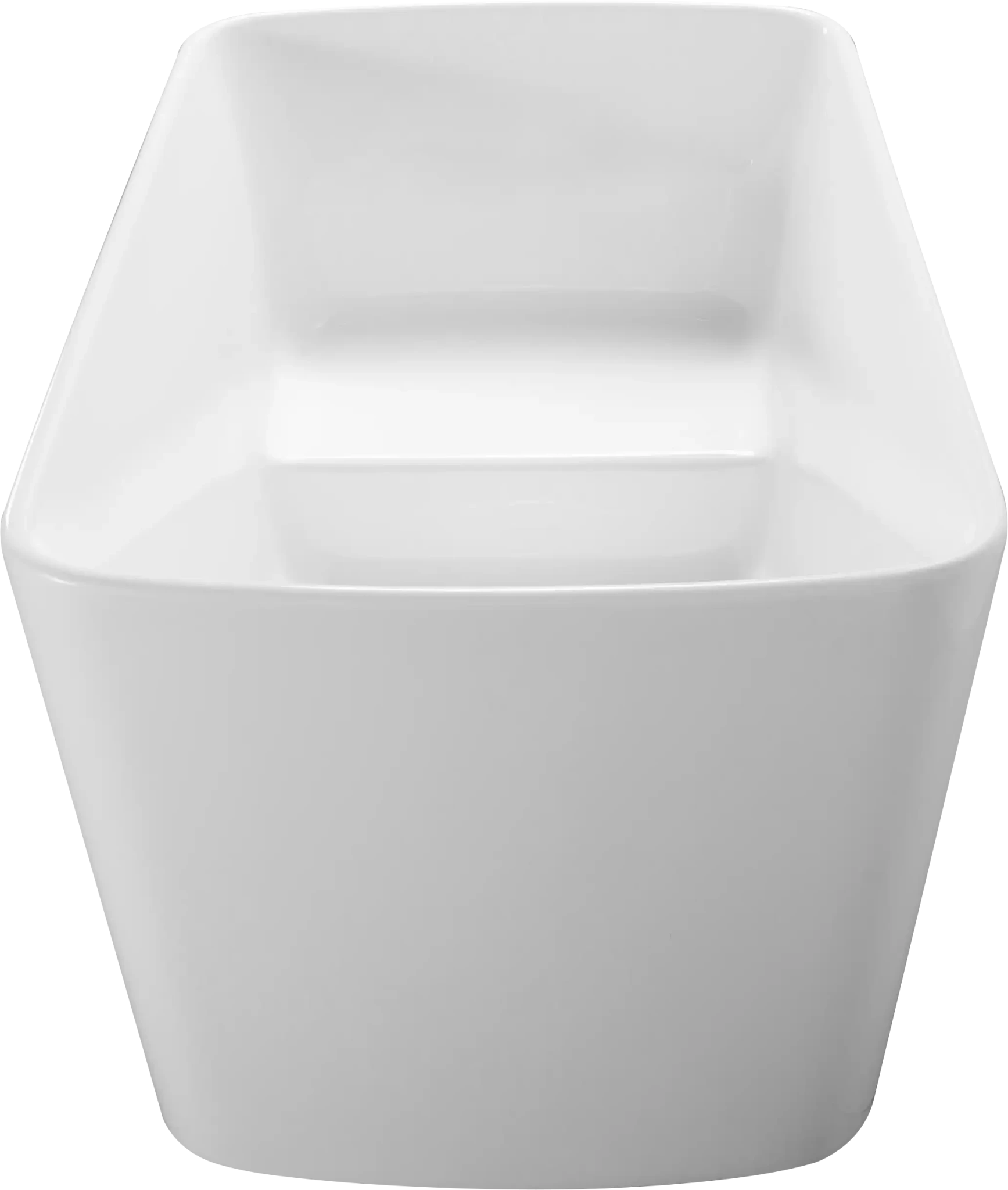 Stylish White Acrylic Freestanding Soaking Tub with Chrome Overflow and Drain color: White