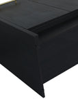 Bottom view of the Noirline Series 48" bathroom vanity with sturdy build and modern black finish.