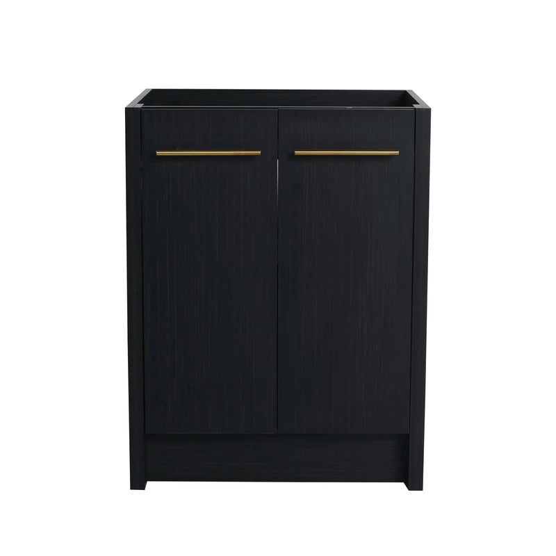 24" to 60" Black Freestanding Vanity Base Cabinet – No Sink Included