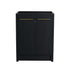 24" bathroom vanity base cabinet front view with double doors and brass handles | Ace Decor