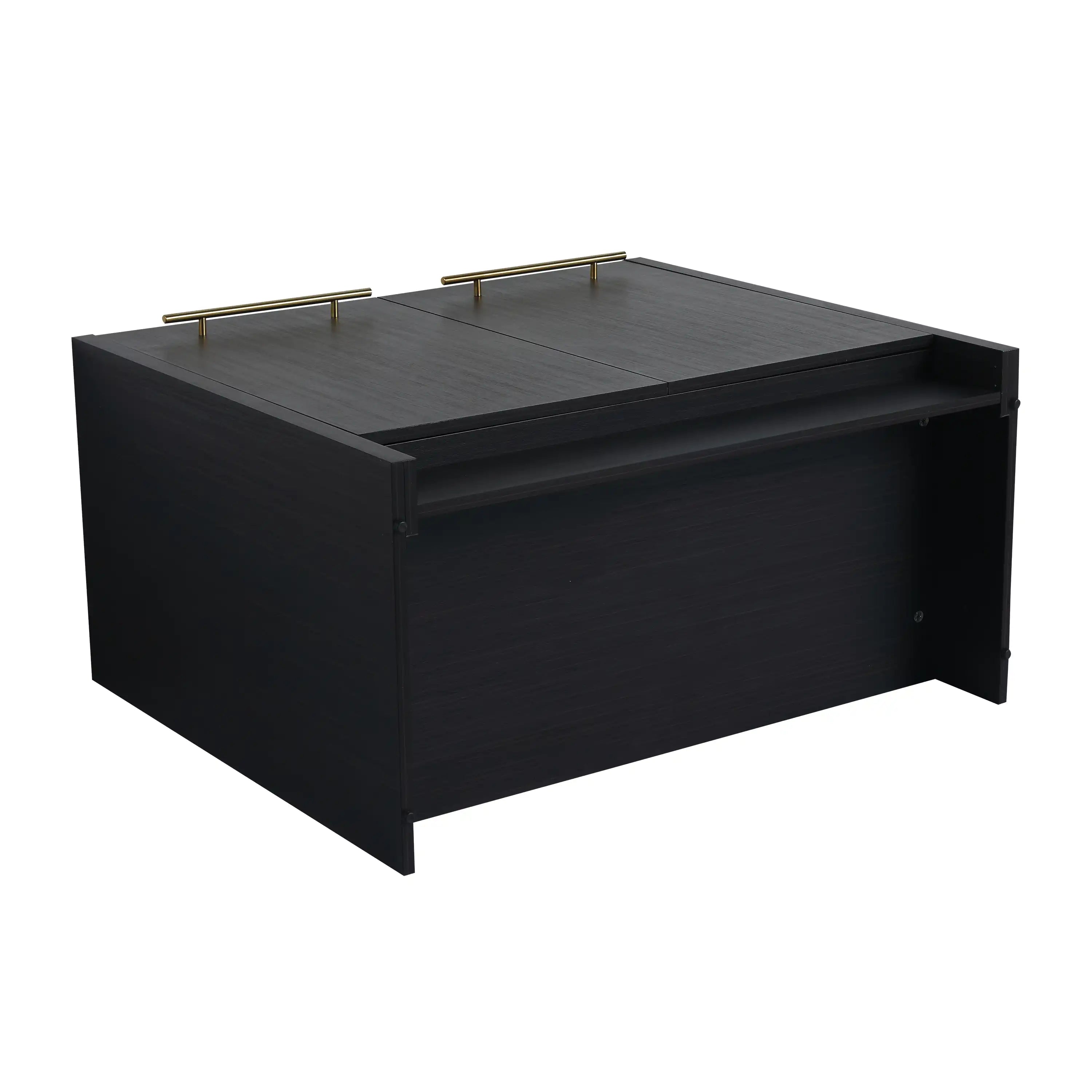 Bottom view of the 36 inch freestanding bathroom vanity featuring durable plywood construction.