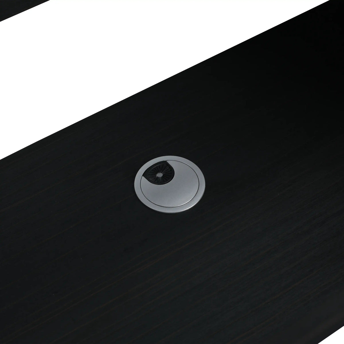 30 inch freestanding bathroom vanity base detail with pre-drilled plumbing hole.