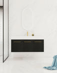 Wall-Mounted Bathroom Vanity with Thick Resin Sink size: 47 X 18