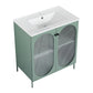 30" Freestanding Bathroom Vanity with Ceramic Sink – Modern & Stylish color: Mint Green