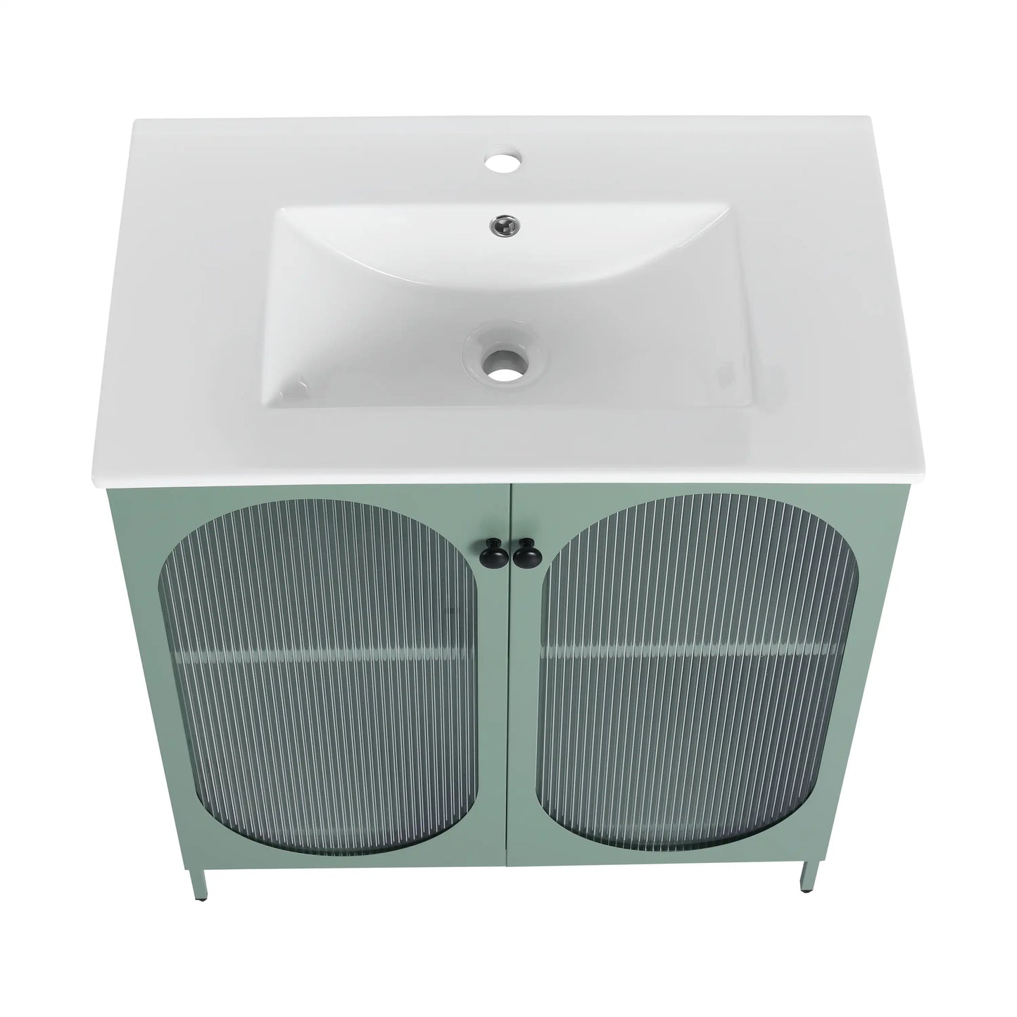 30" Freestanding Bathroom Vanity with Ceramic Sink – Modern & Stylish color: Mint Green