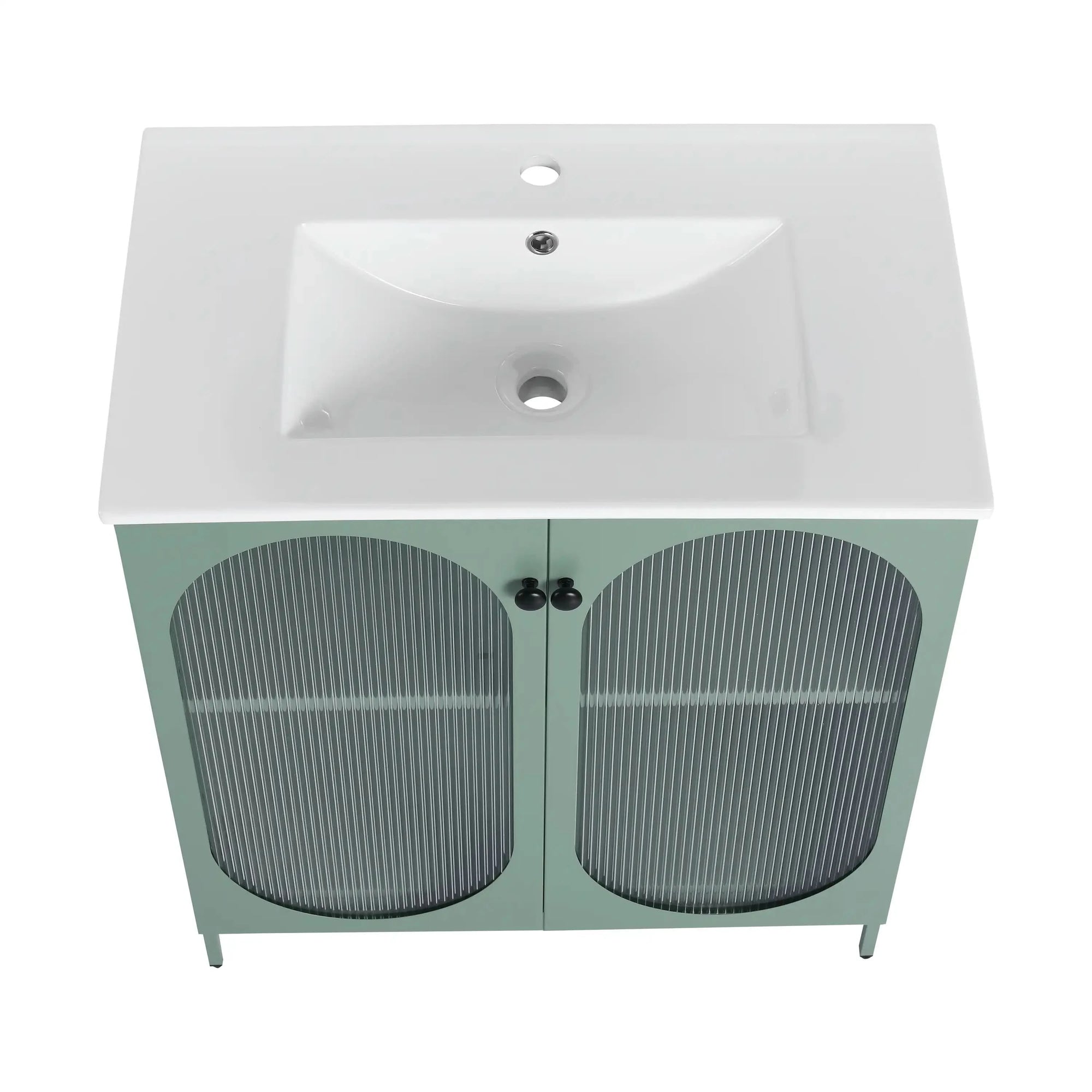 30" Freestanding Bathroom Vanity with Ceramic Sink – Modern & Stylish color: Mint Green