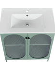 30" Freestanding Bathroom Vanity with Ceramic Sink – Modern & Stylish color: Mint Green