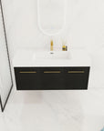 Wall-Mounted Bathroom Vanity with Thick Resin Sink size: 47 X 18