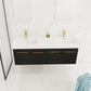 Wall-Mounted Bathroom Vanity with Thick Resin Sink size: 59 X 18