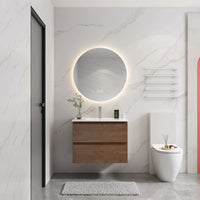 24 inch bathroom vanity wall-mounted in modern bathroom setting | Ace Decor