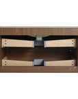 36" wall mounted bathroom vanity with sink, interior drawer structure view | Ace Decor