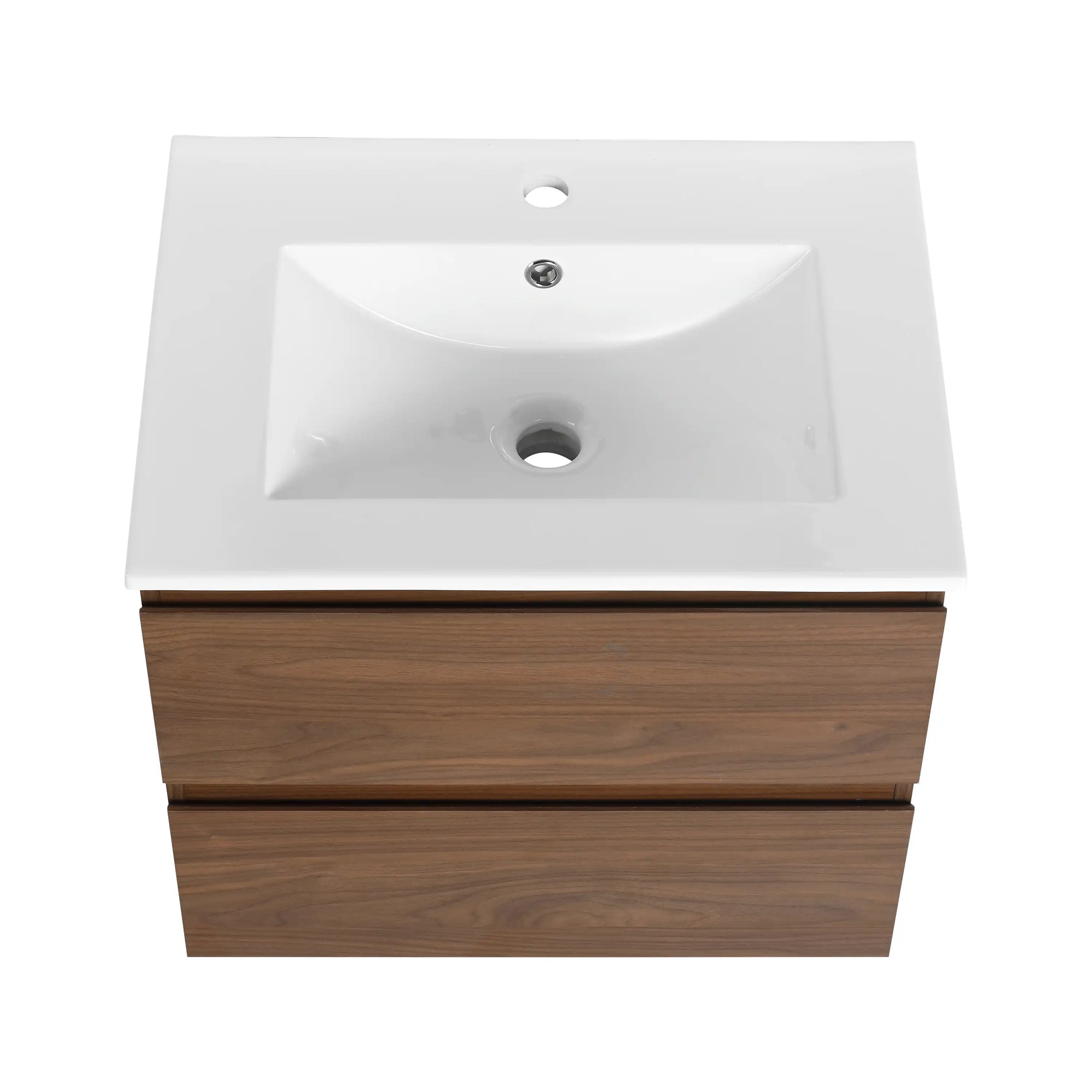24 inch bathroom vanity ceramic sink top view | Ace Decor