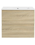 Wall-Mounted Bathroom Vanity with Ceramic Sink and Soft Close Drawers size: 24 X 18