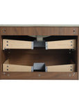 30" bathroom vanity hanging underside plumbing and drawer structure view | Ace Decor
