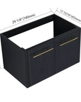 Wall-Mounted Bathroom Vanity in Black Chestnut size: 30 X 18