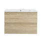 Wall-Mounted Bathroom Vanity with Ceramic Sink and Soft Close Drawers size: 30 X 18