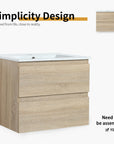 24 inch bathroom vanity with drawers, simplicity design image | Ace Decor